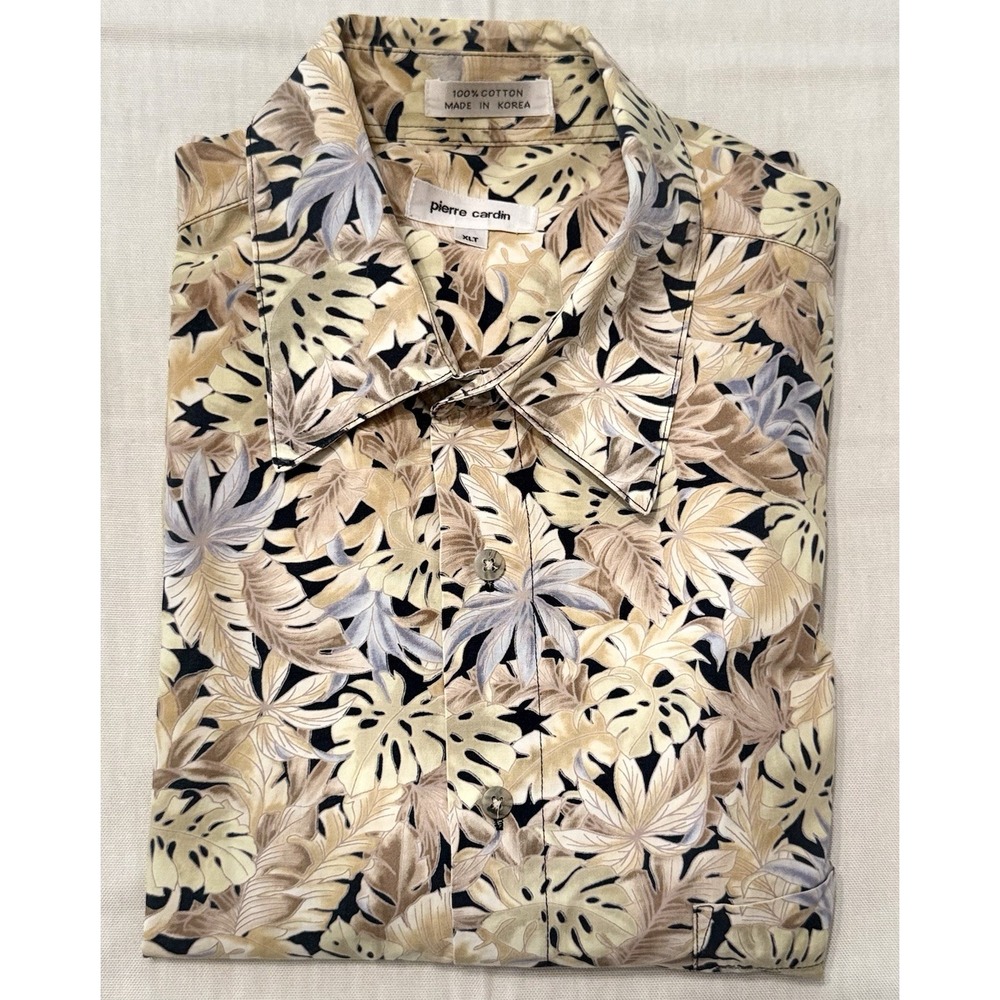 Pierre Cardin Multi Colored Floral Hawaiian Shirt XLT‎